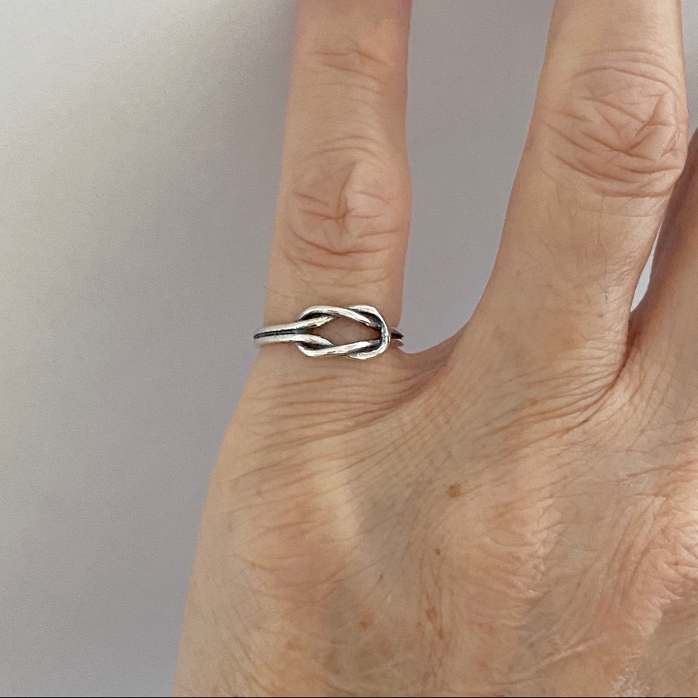 Sterling Silver Knot Toe Ring, Silver Ring - image 4